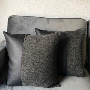 Two Black Coterie Brooklyn Accent Pillow Covers